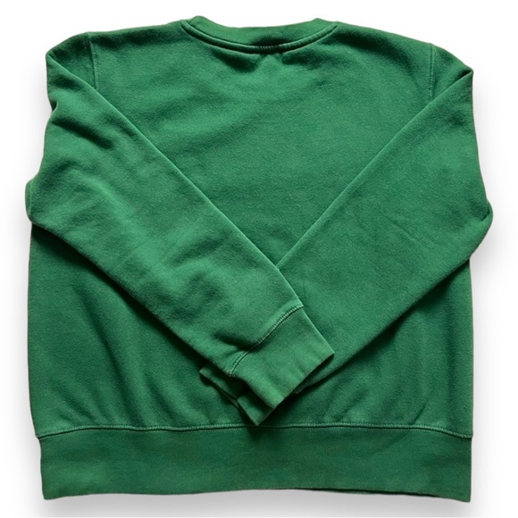 ZARA Loose Fit Crewneck Sweatshirt Oversized Dark Hunter Green Sweater Top - Picture 3 of 6